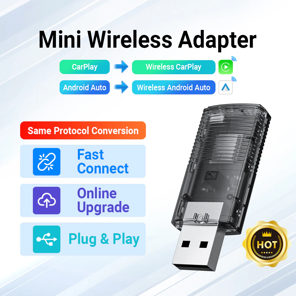 2-in-1 Mini Wireless CarPlay/Android Auto Adapter - Image 5