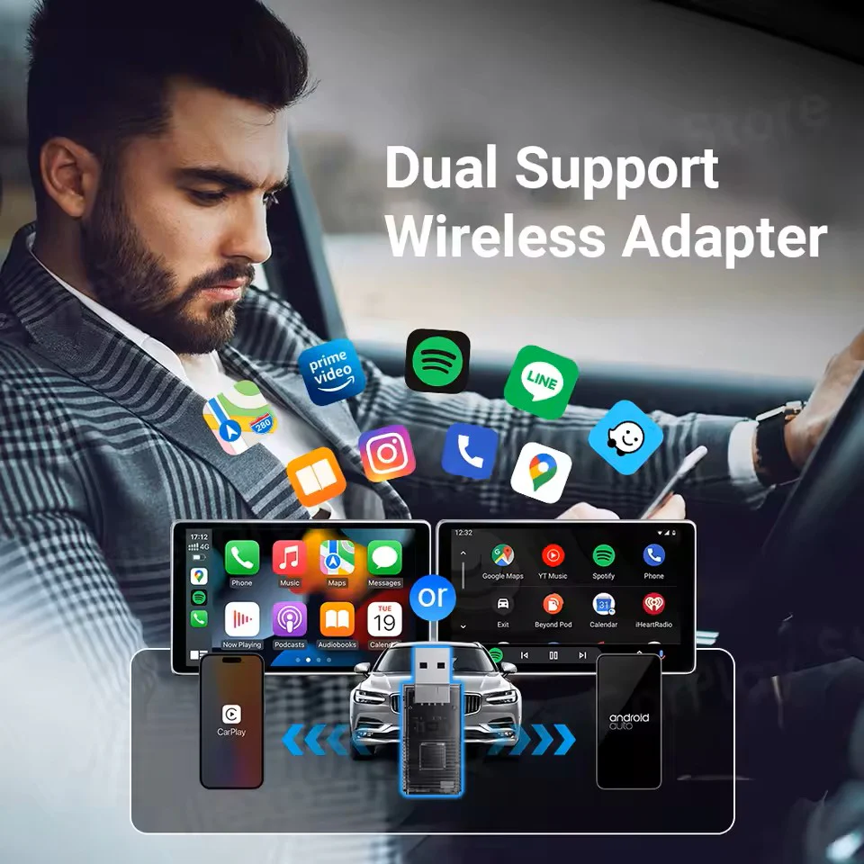 2-in-1 Mini Wireless CarPlay/Android Auto Adapter - Image 6