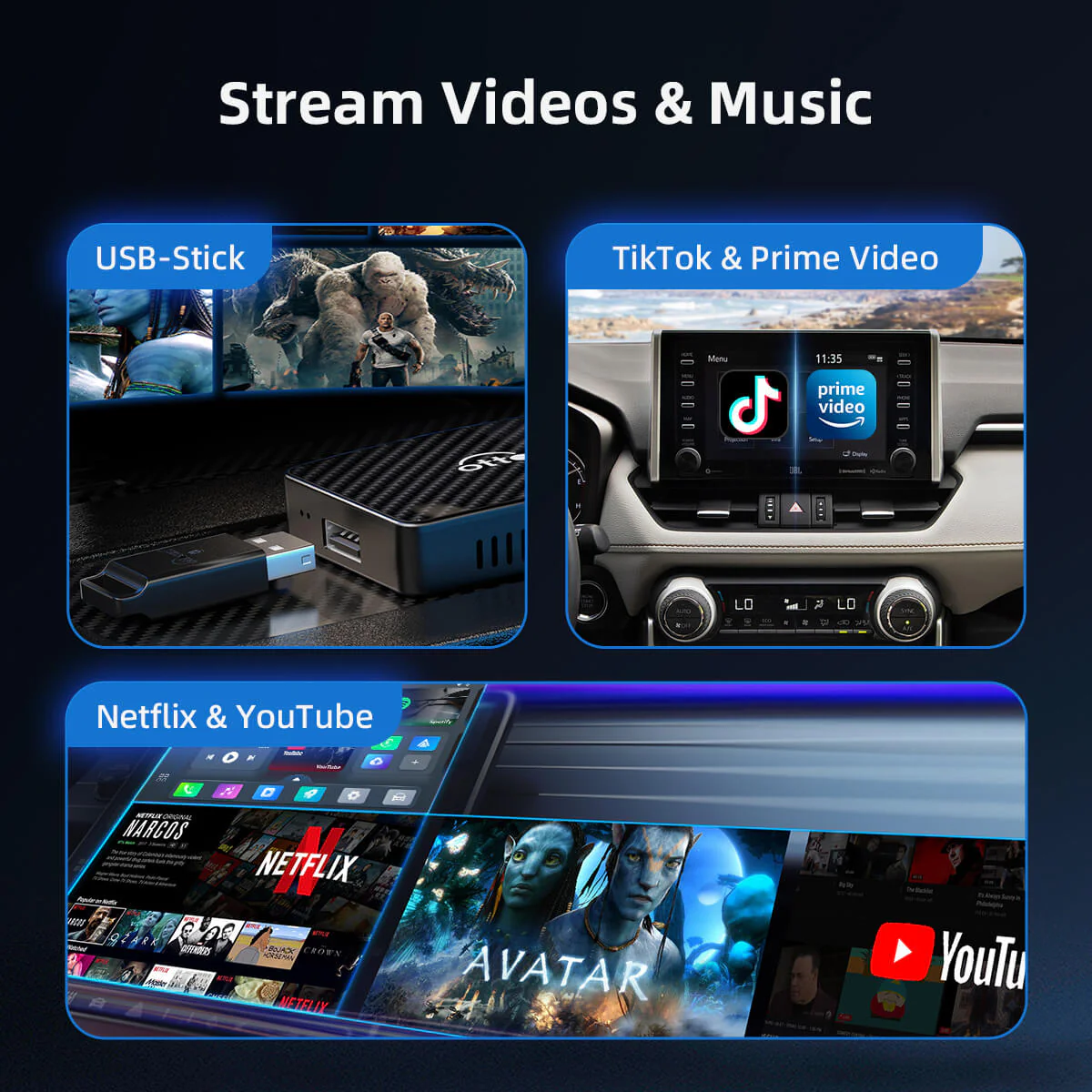 (LIMITED STOCK) Play2Video Pro Wireless CarPlay/ Android Auto All-in-one Adapter - Image 4