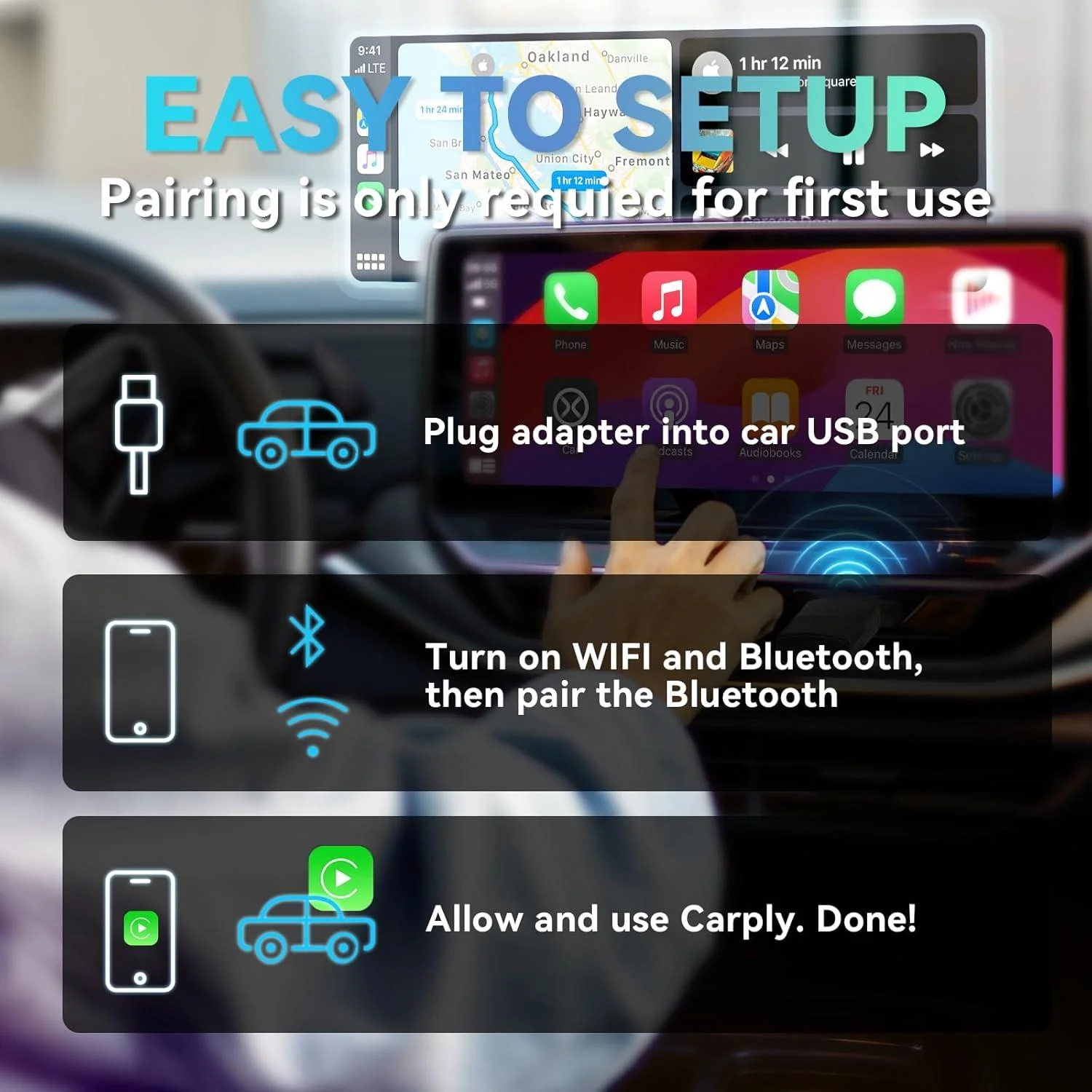 OTTOCAST Mini  Wireless CarPlay/Android Auto Adapter - Image 4