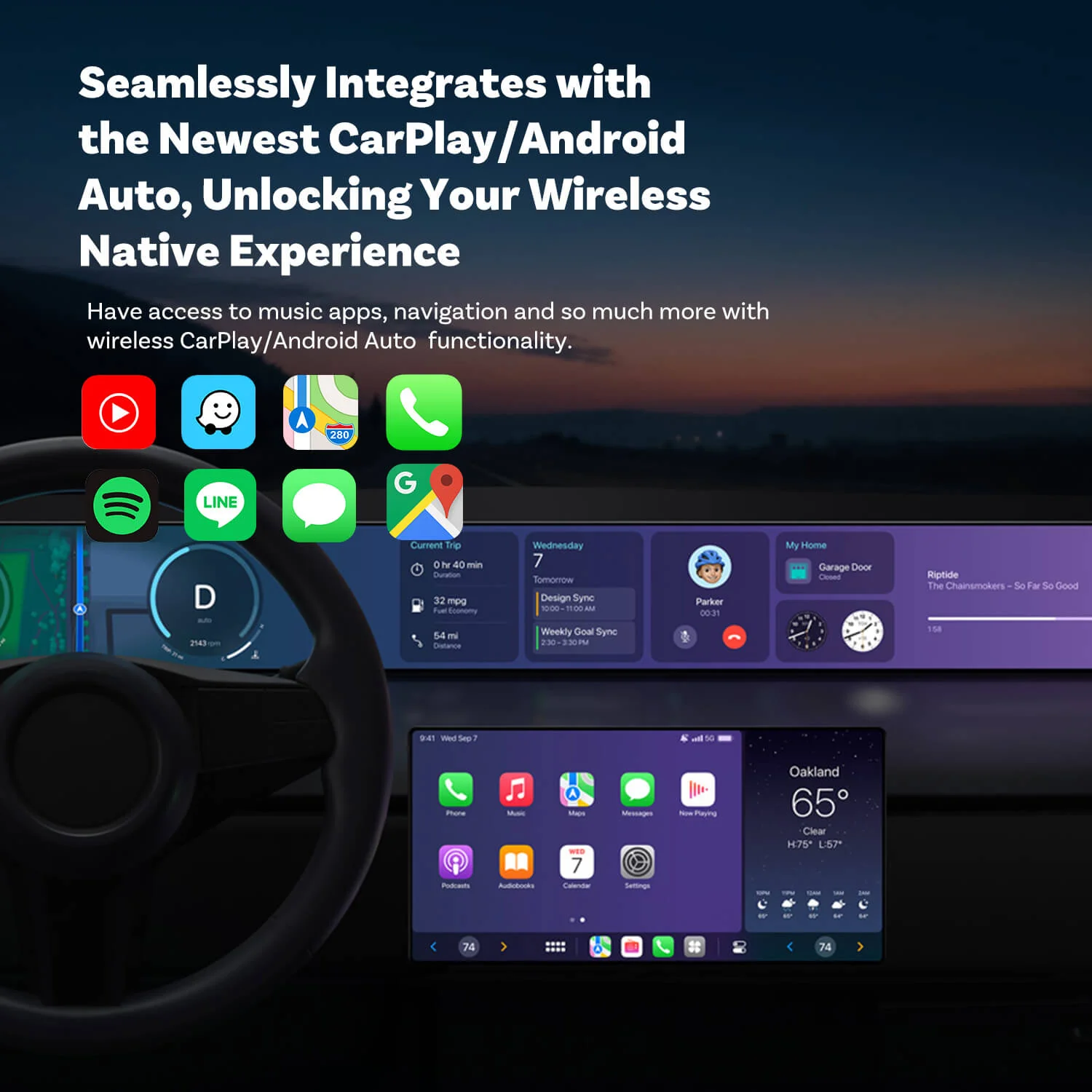 (EXCLUSIVE PRICE)-2-in-1 Mini Wireless CarPlay/Android Auto Adapter - Image 6