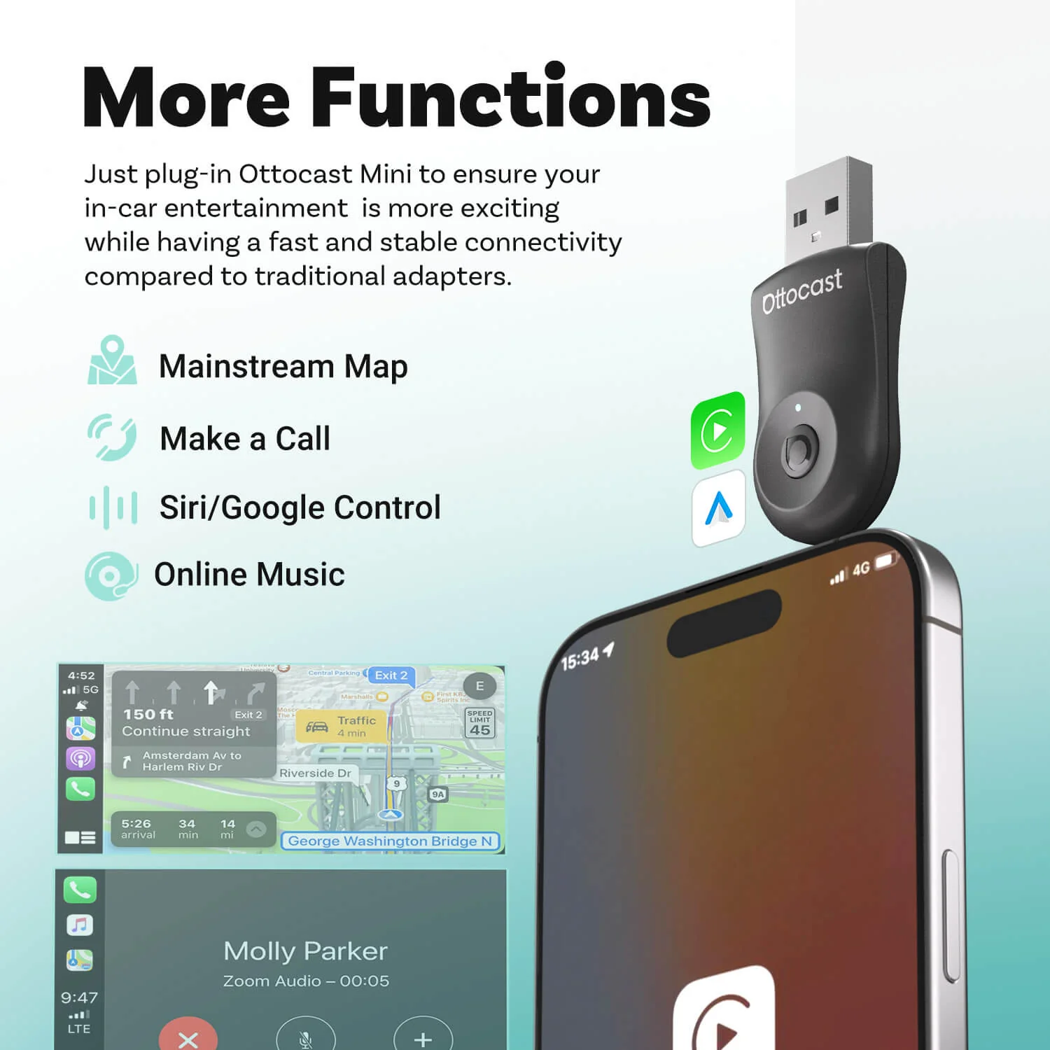 (EXCLUSIVE PRICE)-2-in-1 Mini Wireless CarPlay/Android Auto Adapter - Image 7