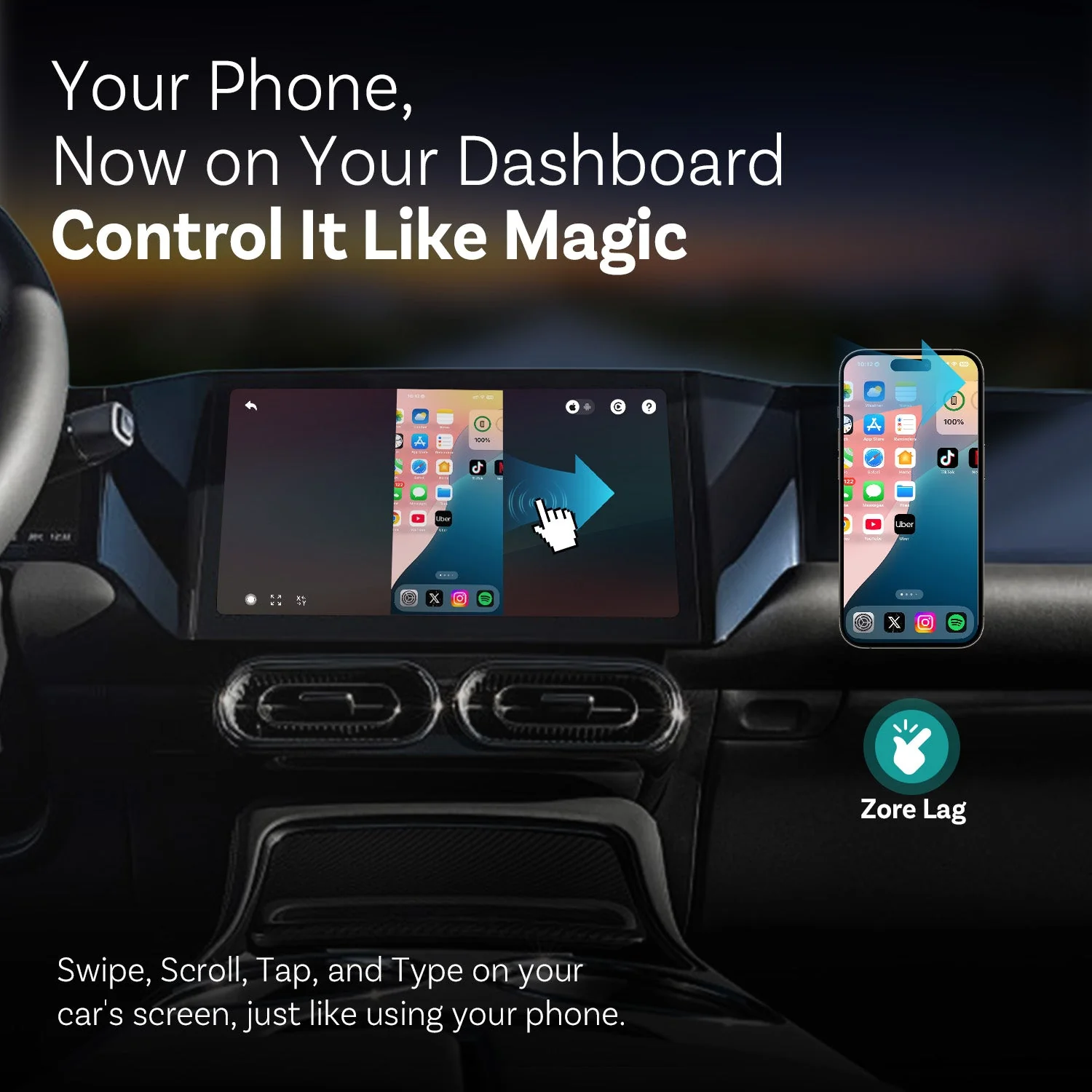 Mirror Touch Wireless CarPlay Adapter - Image 4