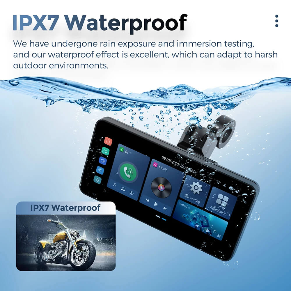CarPlay Lite C5 Ultra Motorcycle Android 12 GPS Display Screen With DVR Camera - Image 10