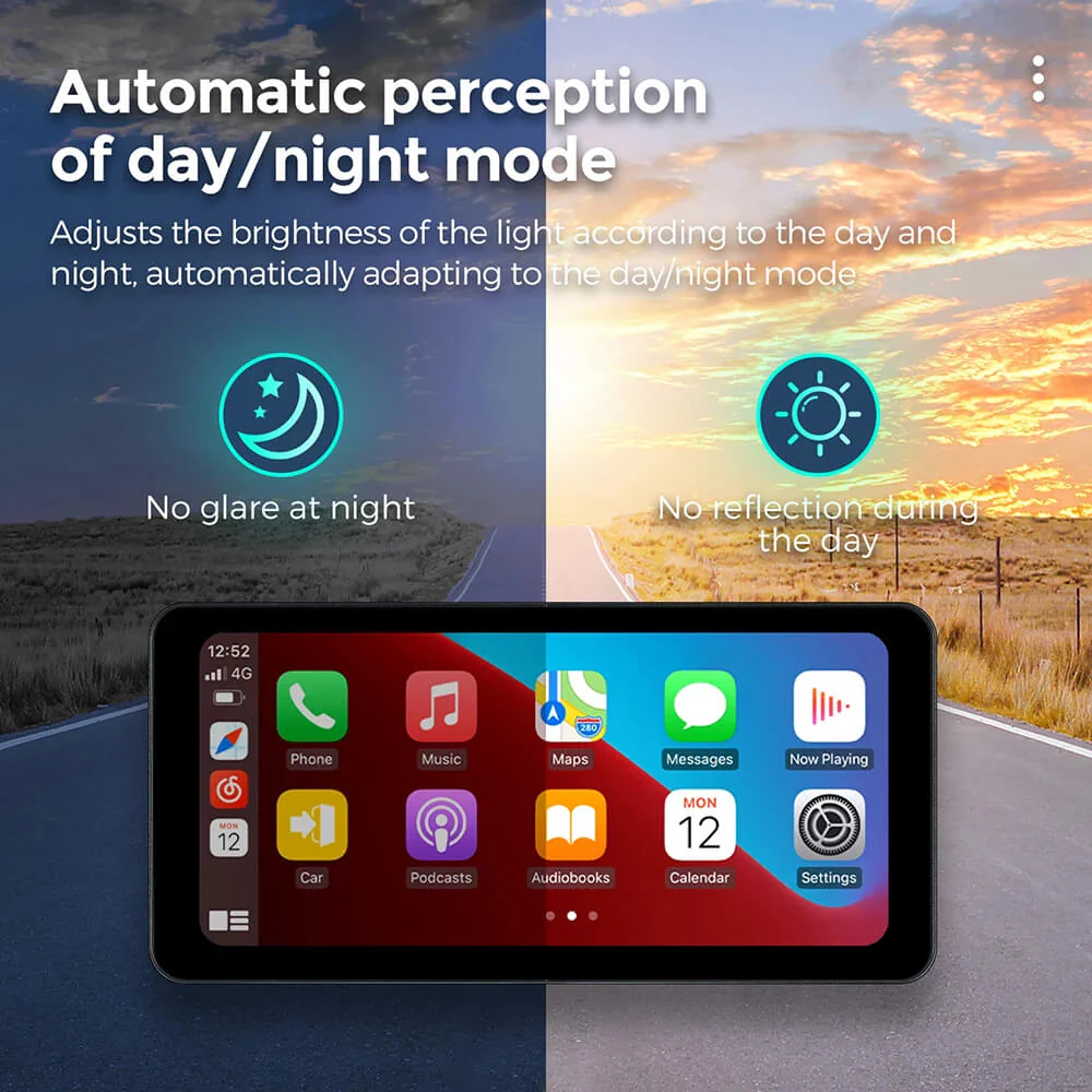 CarPlay Lite C5 Ultra Motorcycle Android 12 GPS Display Screen With DVR Camera - Image 11