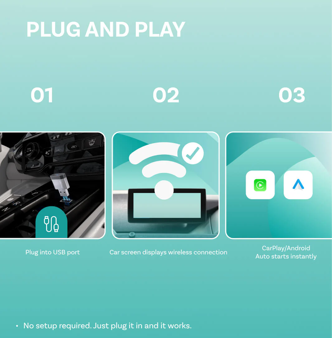 Ottocast Mini NOVA Wireless CarPlay/Android Auto Adapter - Image 4