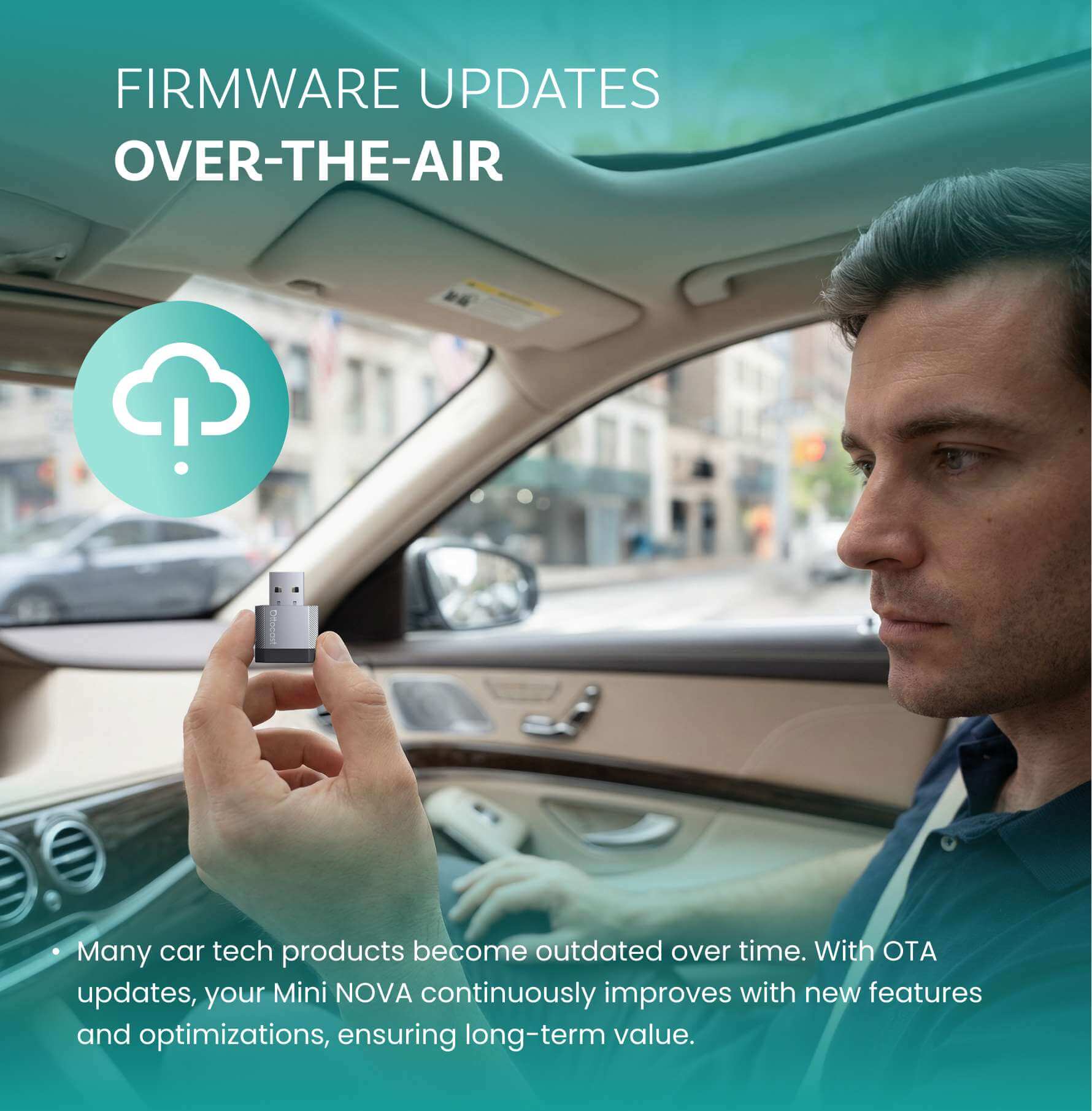 Ottocast Mini NOVA Wireless CarPlay/Android Auto Adapter - Image 8