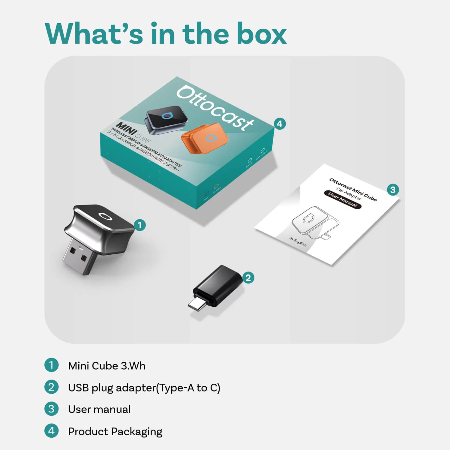 Ottocast Mini Cube 3.0 Wireless CarPlay/Android Auto Adapter - Image 18