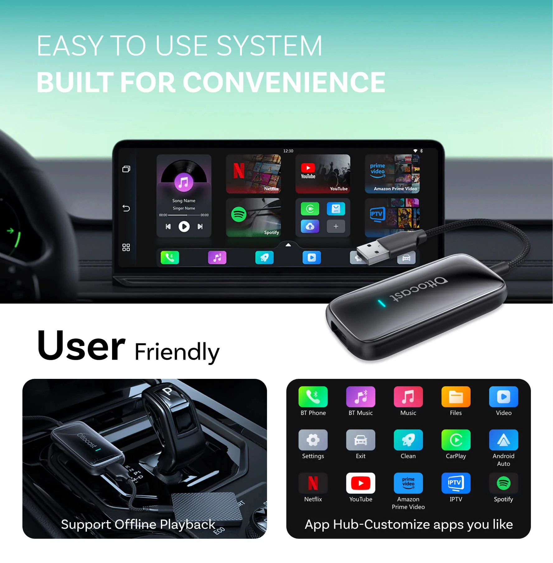 Play2Video Ultra Wireless CarPlay/Android Auto All-in-1 Adapter - Image 4