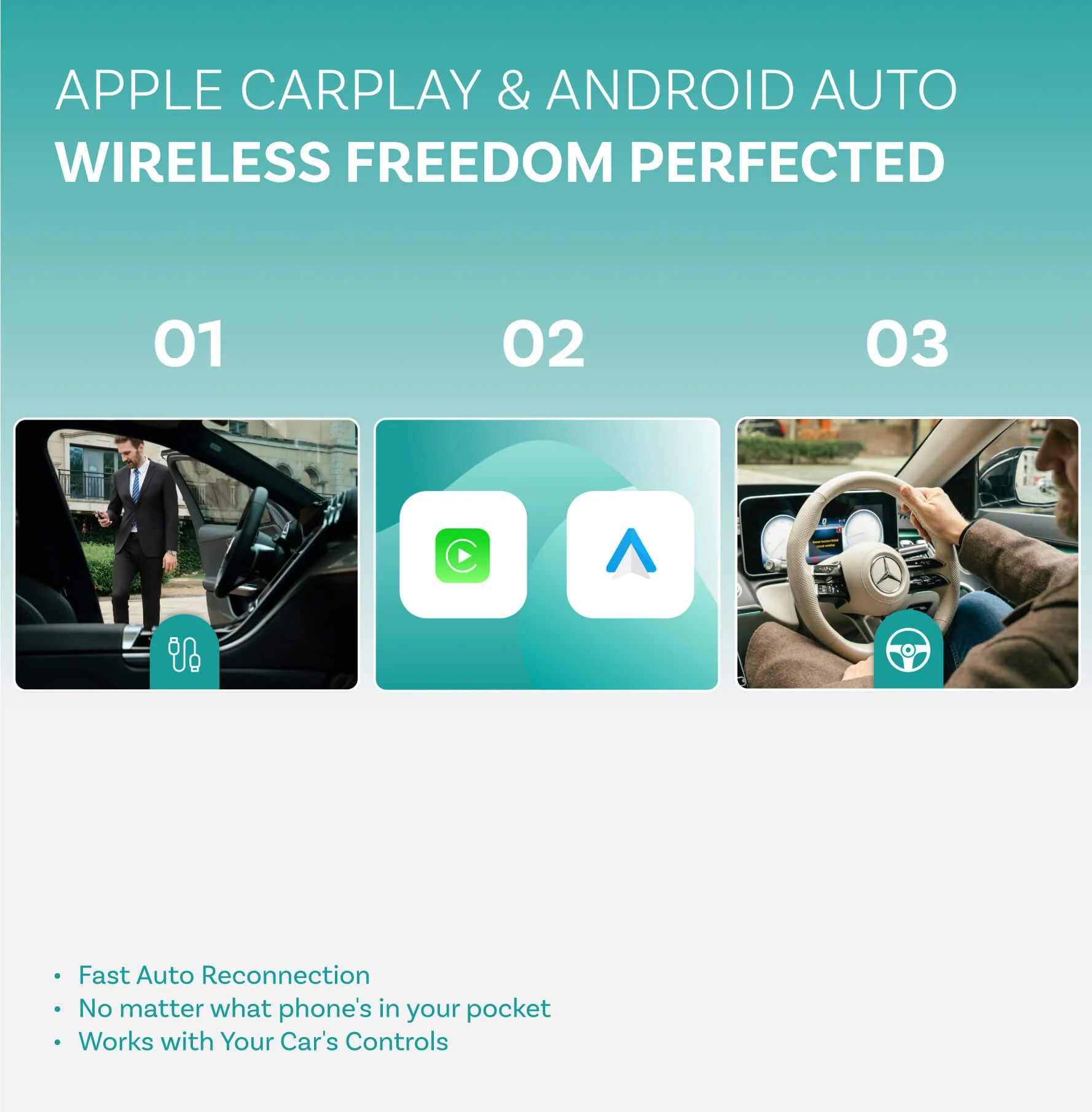 Play2Video Ultra Wireless CarPlay/Android Auto All-in-1 Adapter - Image 6
