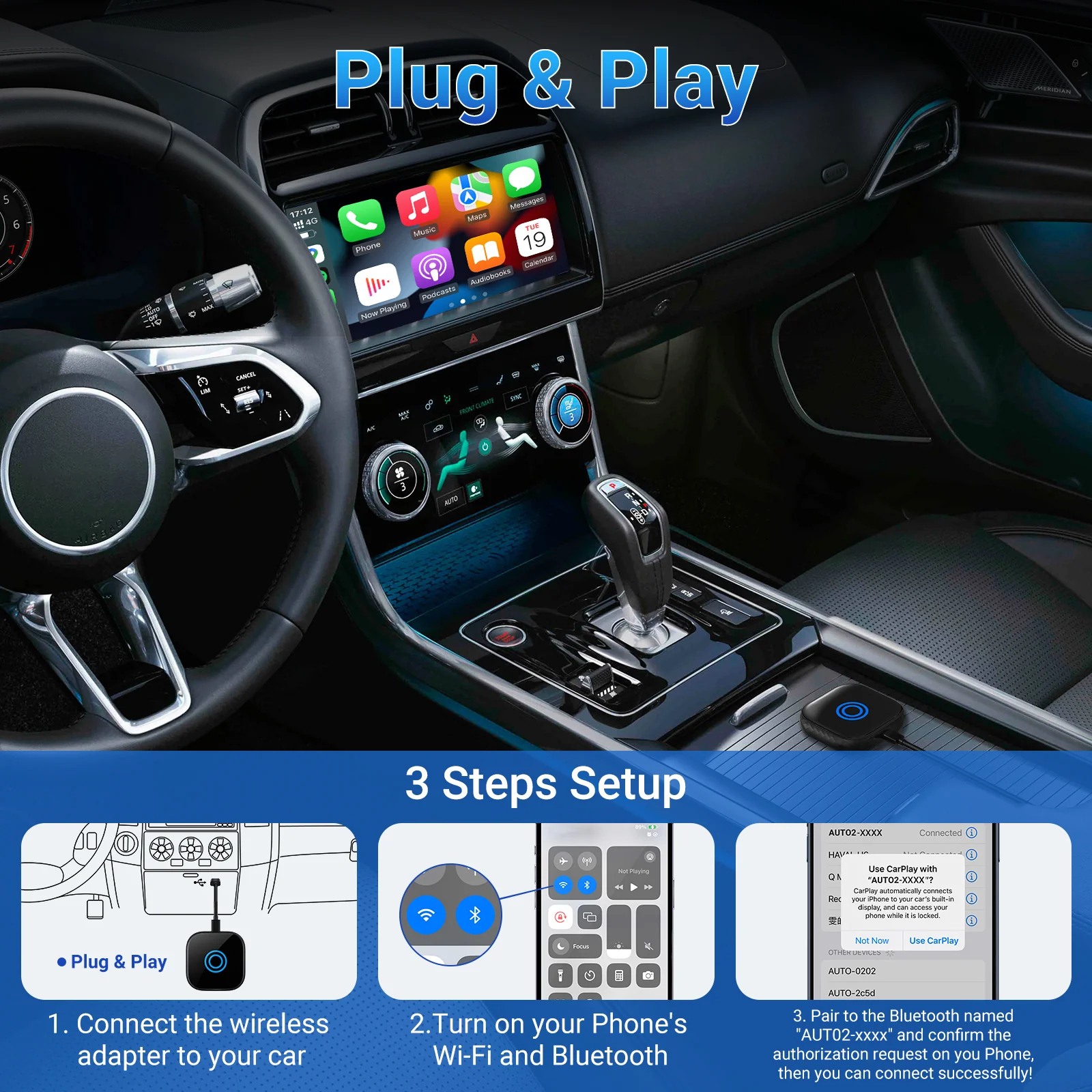 The Smart Car Link Wireless CarPlay/Android Auto 2 in 1 Adapter - Image 3