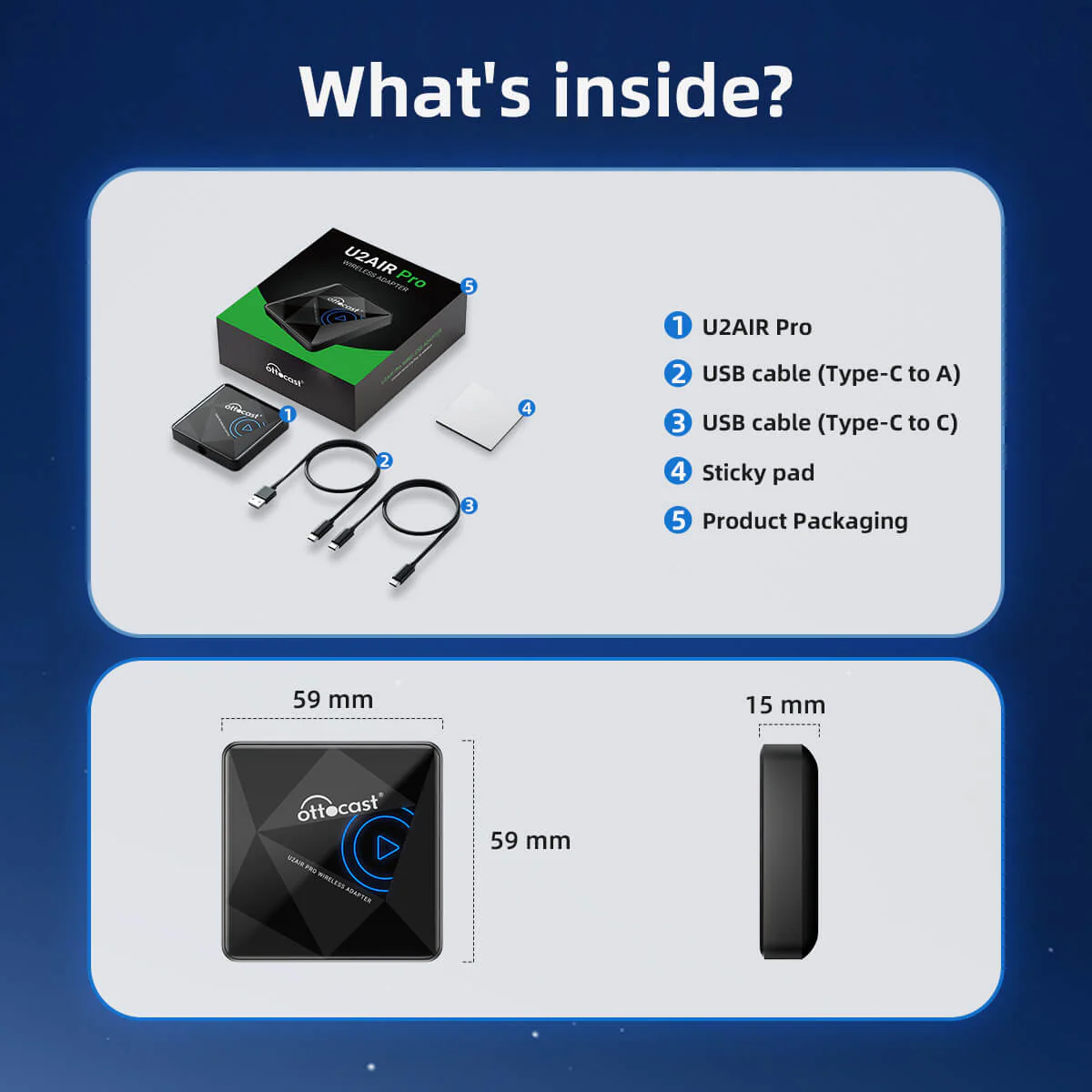 U2AIR Pro Wireless CarPlay Adapter - Image 7