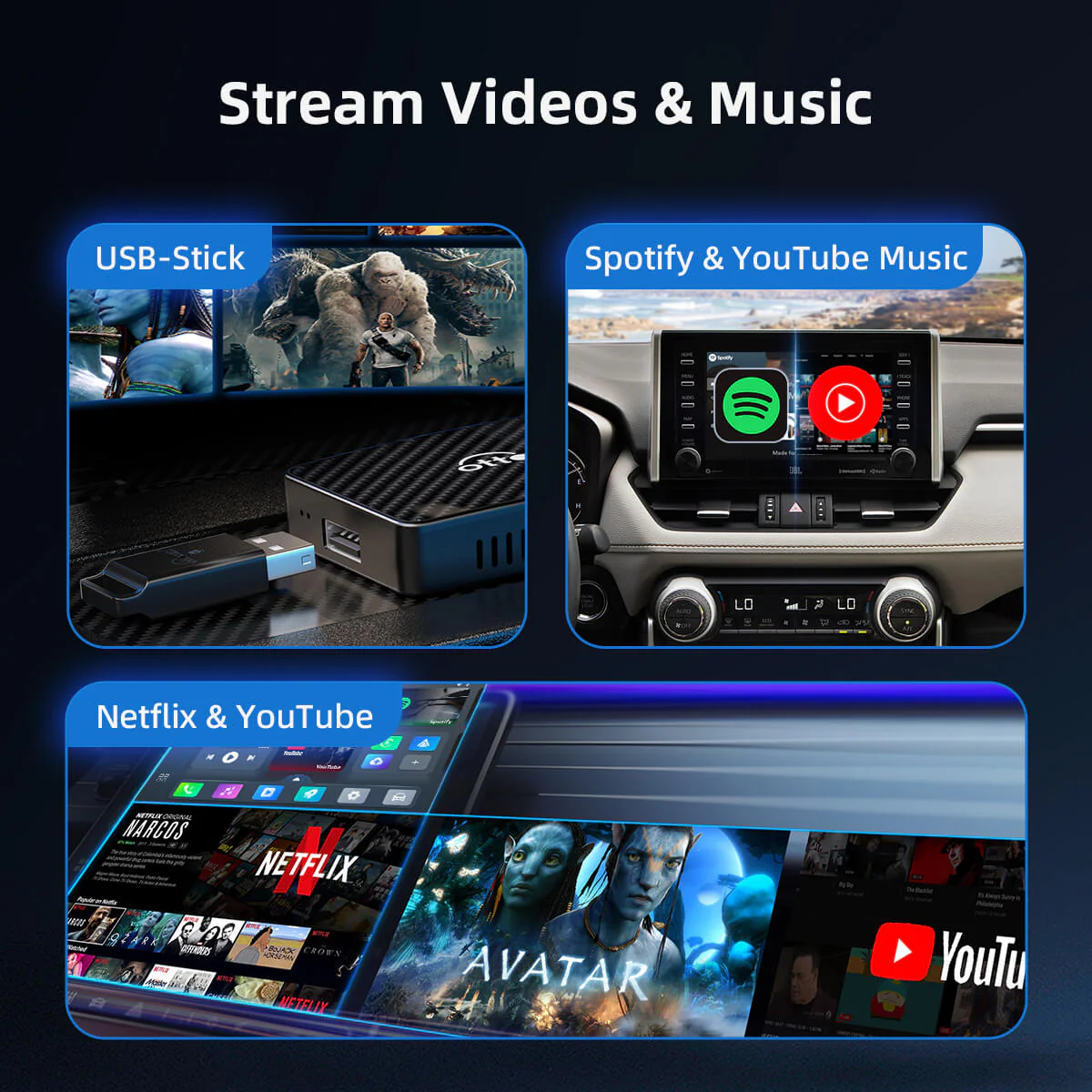 (Today Special Offer 40% OFF) Play2Video Pro Wireless CarPlay/ Android Auto Adapter With YouTube & Netflix - Image 4